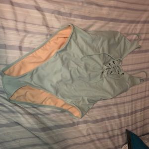 Blue One Piece Bathing Suit